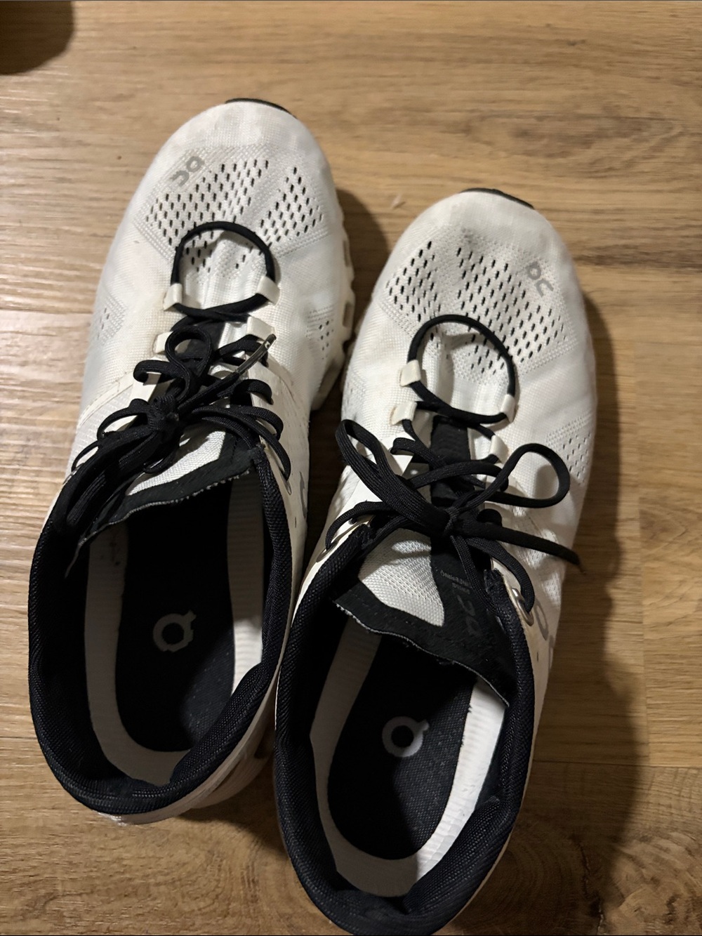 On Running Men’s Athletic Sneakers in White and Black